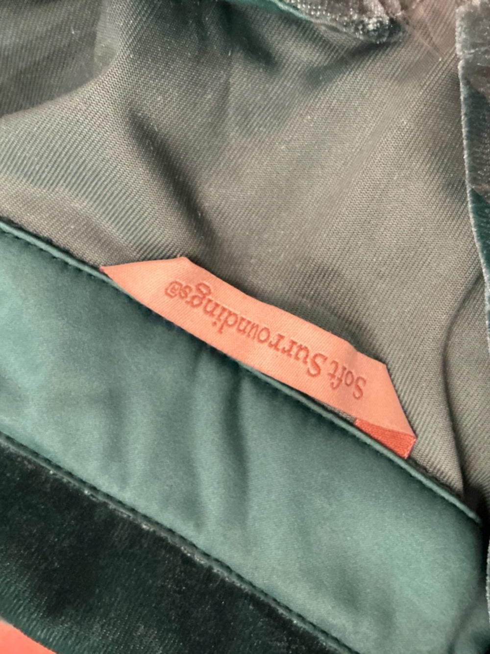 Soft Surroundings Teal Velvet Top with Coral Label - Picture 4 of 4